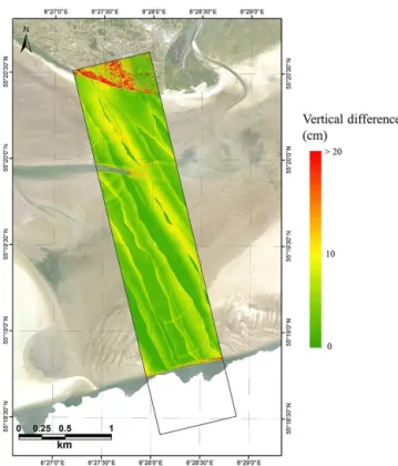 Figure 12. Vertical difference between the highest and the lowest lidar point within 0.5 m × 0.5 m grid cells.