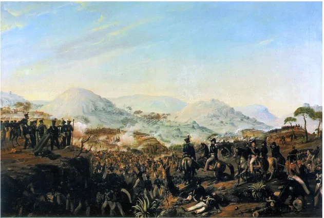 Fig. 1: Batalha de Ponte Ferreira | Autor: Alexander Ernest Hoffman 1