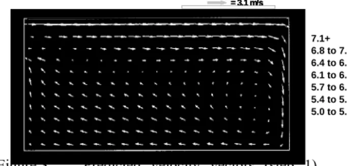 Figure 3 shows an example of a calculated flow field (first step) in the symmetry  plane