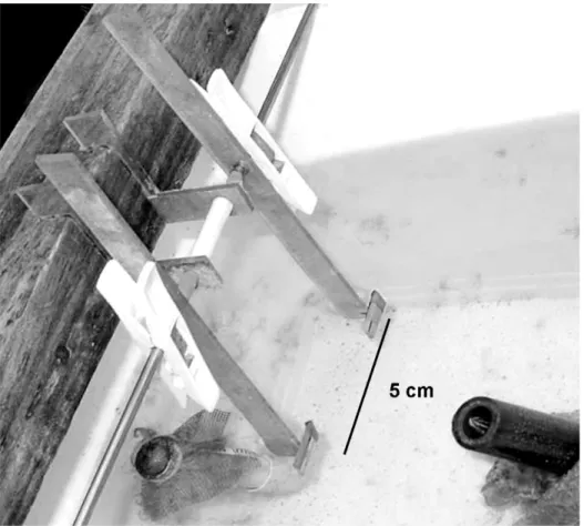 Figure 1. Tank with the construction that was used in the experiments in the laboratory