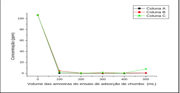 Figura 6 - Representação do ensaio de adsorção de cobre. 