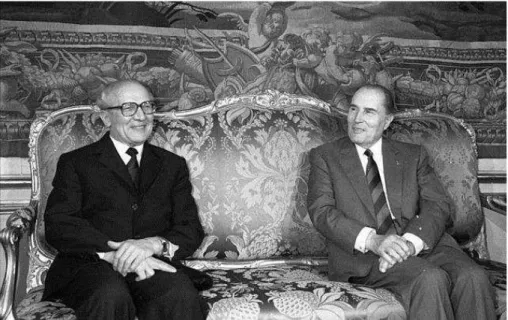 Figure 14  –  Francois Mitterrand received general secretary of the SED Central  Committee and chairperson of the State Council of the GDR, Erich Honecker, in 