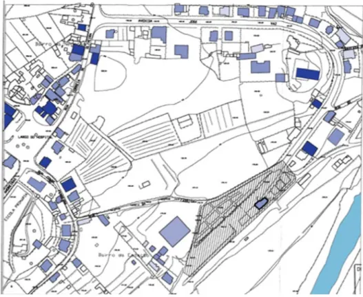 Figure 5. Map of number of floors of the existing buildings. 