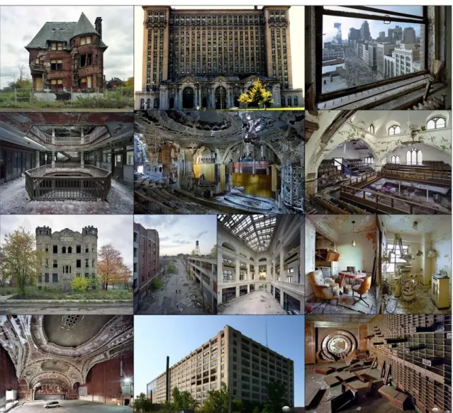 Fig. 2 - Devolutos Arquitectónicos Situados no Centro de Detroit. 