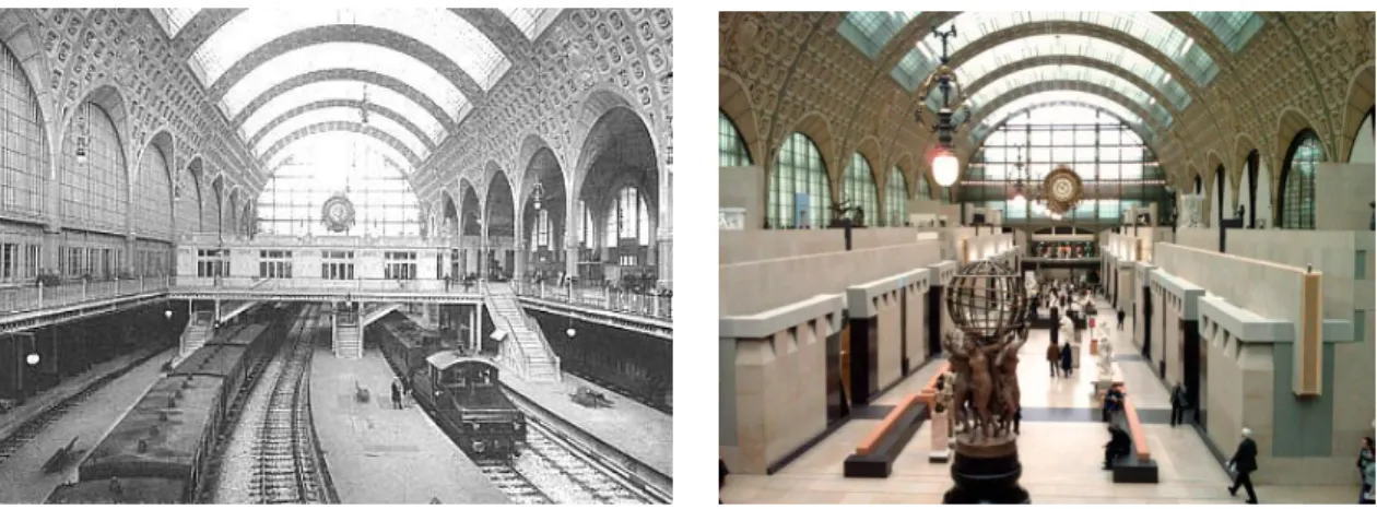 Fig. 11 - Interior do Edifício D'Orsay - Antes e Depois 