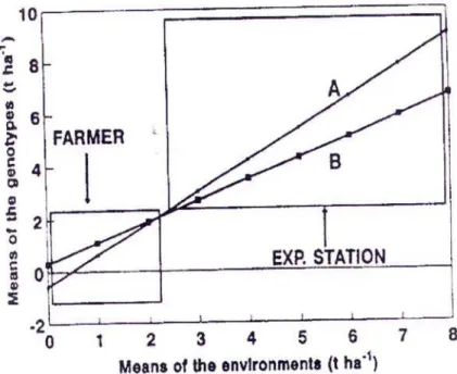 Fig. 1. – Failure of new hybrids under extremely unfavorable conditions, on the basis of one stable  and one unstable hybrid (adapted from Janick, 1999) 