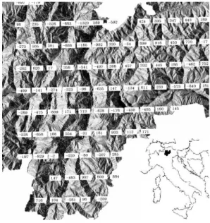 Fig. 1. Differences between the model elevation at LAMI grid points and the true elevation taken from a 10 m resolution DEM.