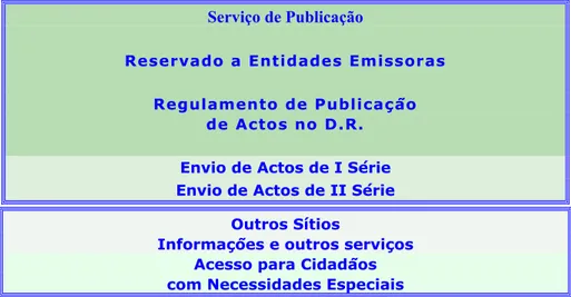 Figura 8: Instruções, disponibilizadas no site do Diário da República Electrónico 