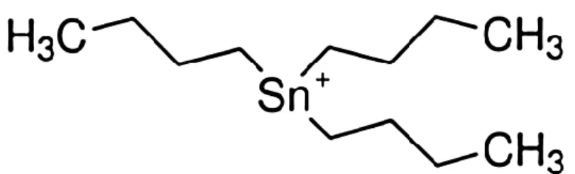 Figura 2. Imagem representativa da molécula de tributilestanho (TBT) (adaptado in  Sigma aldrich).