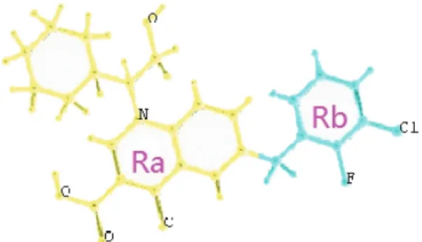 Fig. 1.  Cutting style of molecule 42.