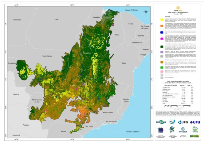 Figura 4: Mapa de uso e ocupação do solo do TerraClass Cerrado 2013. Fonte (INPE, 2014)