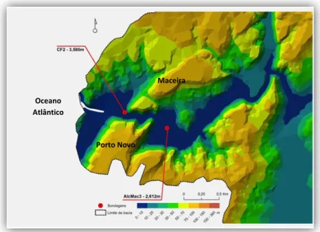 Figura 4 – Modelo digital de terreno de parte da bacia do Rio Alcabrichel, com indicação dos locais de  amostragem (Fonte: Projecto FMI 5000)