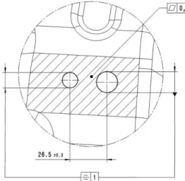 Figura 2.10 - Pormenor da zona exterior da base do reforço interior com furação dupla 