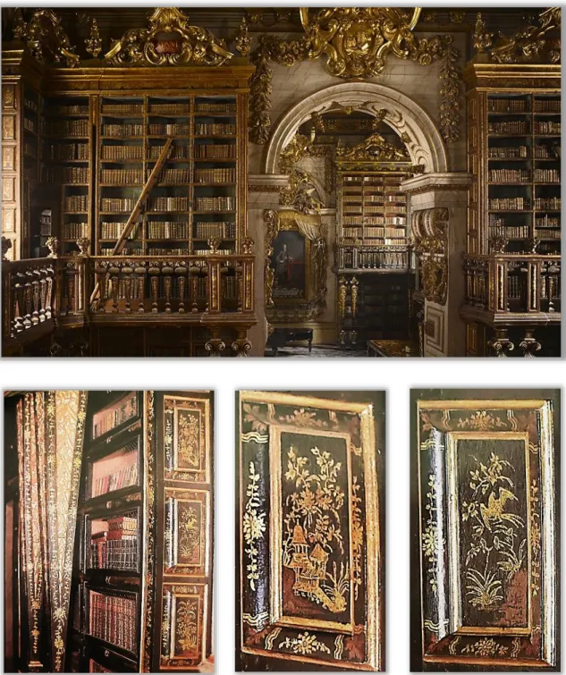 Figura 16: Biblioteca Universitária de Coimbra, século XVIII, pormenor dos acharoados 