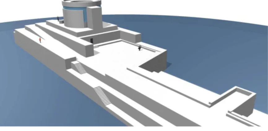 Fig. 3.7  Imagem virtual da futura central de energia das ondas do Douro 