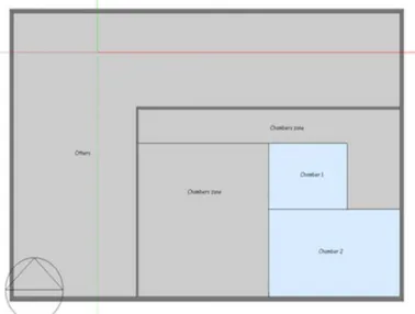 Figure 1. Schematic plant of the industrial building. 