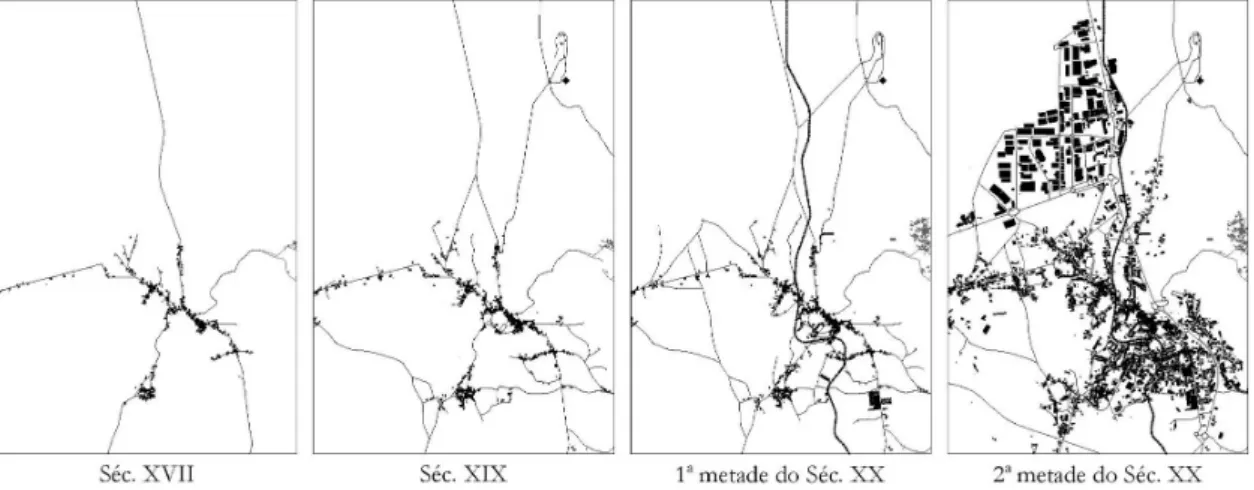 Fig. 2 - Evolução do Aglomerado urbano de Albergaria-a-Velha Fonte: (Sousa 2018). 