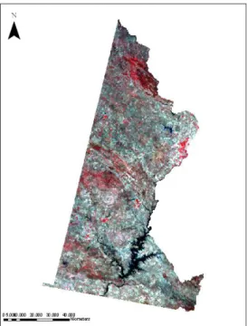 Figura 4 – Imagem Landsat 5 TM da área de estudo (Julho 2009). 