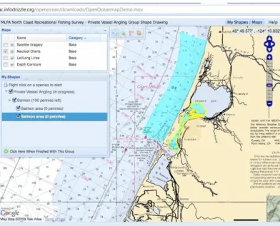 Figura 3 – Interface Open OceanMap  Fonte: http://www.ecotrust.org/ocean/ 