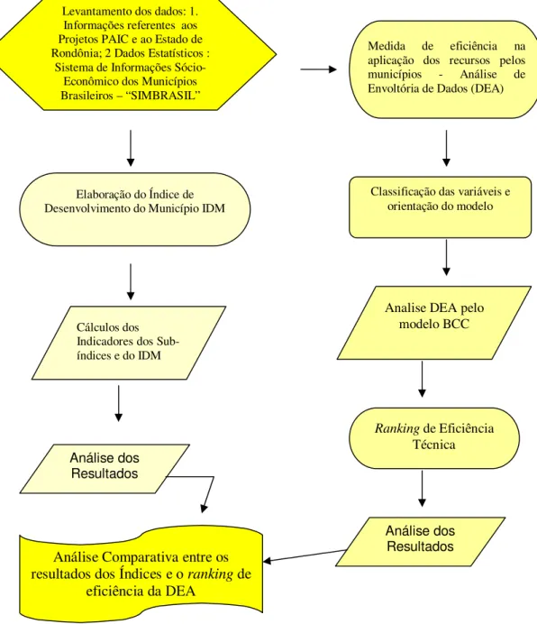 Figura 1: Fluxograma dos passos metodológicos e técnicas na estrutura e análise de dados