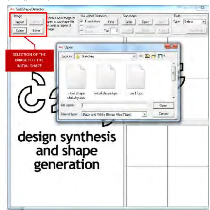 Figure 9.    Bitmaps as initial shapes (from: Subshape)  Task 2 - Rule creation 