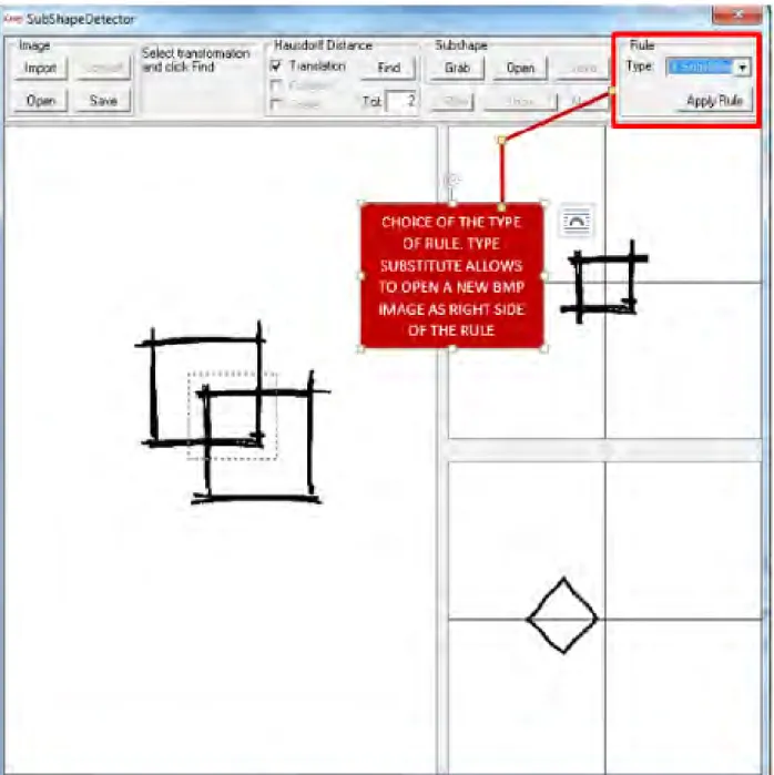 Figure 12.    Bitmap file for definition of the right side of the rule (from: Subshape)  Task 3 – SG application: 
