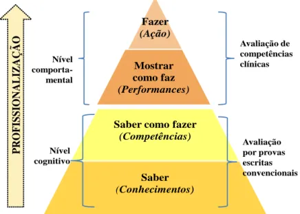 Figura 9. Pirâmide de avaliação clínica de Miller  