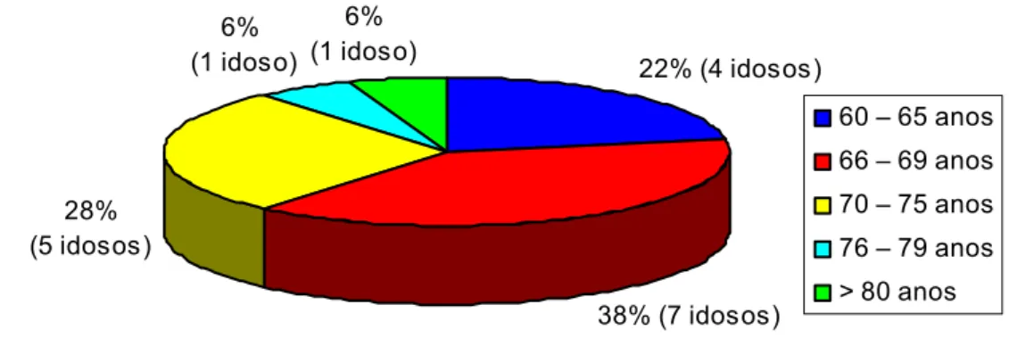 Figura 1 – Distribuição dos Idosos de acordo com o sexo. Idosos da Associação de Idosos da  Samambaia Grupo Nova Esperança, Brasília – Distrito Federal - Maio a Agosto de 2005