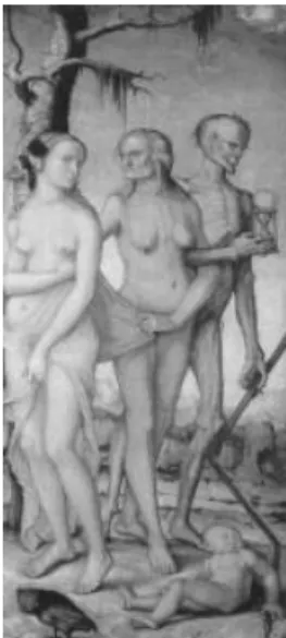 FIGURA 3: As três idades do homem e a morte, Hans    Baldung, 1539, Museo del Prado, Madri (PHAIDON,  1999, p