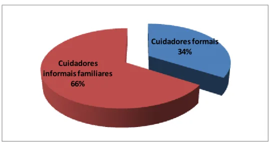 Figura 06  –  Porcentagem de cuidadores formais e informais 