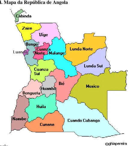 Figura 2.4. Mapa da República de Angola 