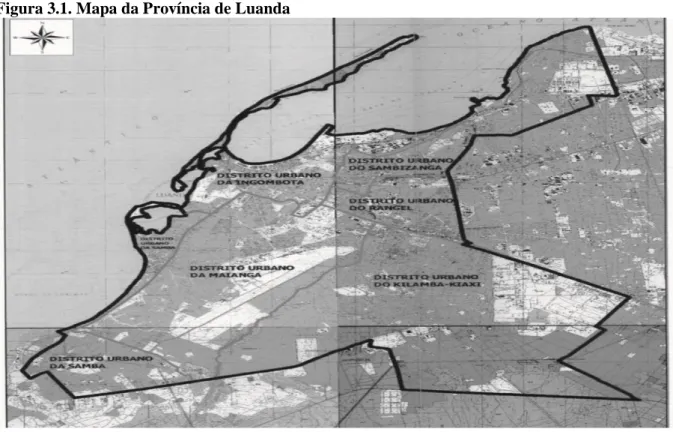 Figura 3.1. Mapa da Província de Luanda 