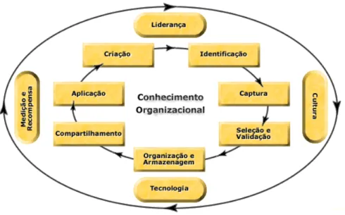 Figura 7 - Modelo genérico de gestão do conhecimento (STOLLENWERK, 2001)  