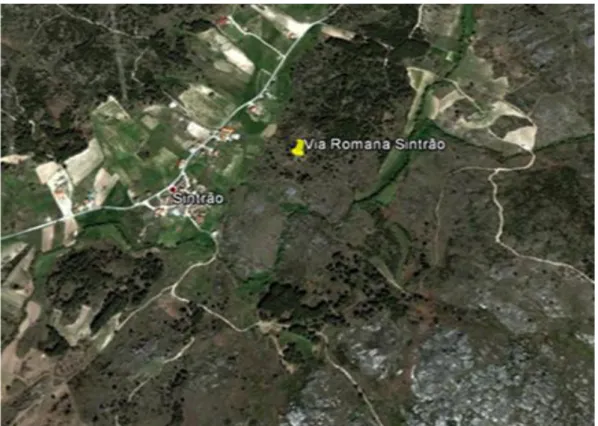 Figura 33 - Imagem satélite Google Earth (15.01.19- (mapa nº. 2) – Localização da Via do  Sintrão