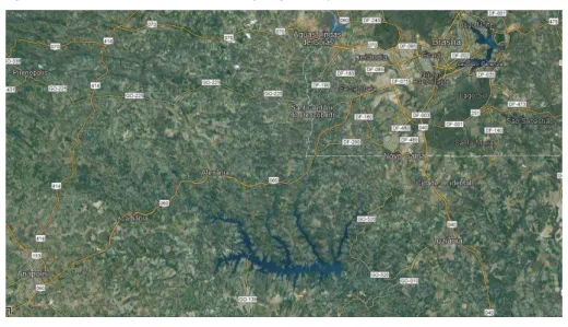 Figura 1 - Instantâneo extraído do google mapas, a uma distância de 10 km.  19