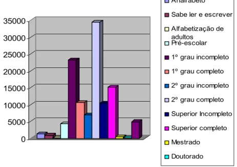 Gráfico 3- Distribuição dos domicílios por classe de renda bruta mensal na RA X em 2004