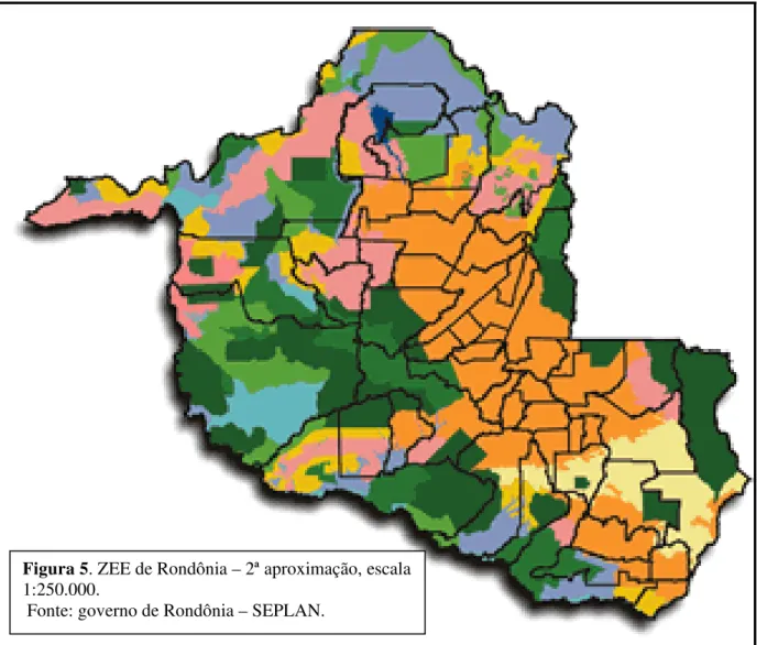 Figura 5. ZEE de Rondônia – 2ª aproximação, escala  1:250.000. 