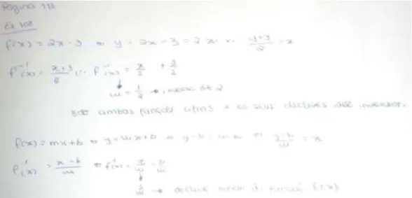 Figura 6. Resolução incompleta da tarefa 108 da pág. 113 do manual