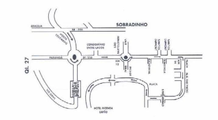 FIGURA 7 – Mapa de localização do Hotel Fazenda Capão, Planaltina-DF. 