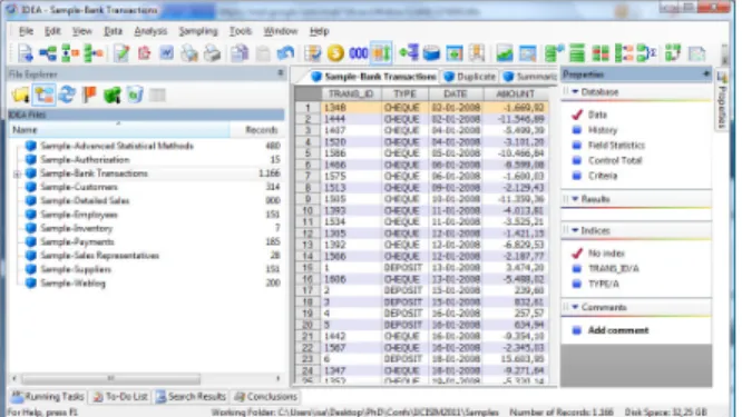 Figure 2. Main IDEA Window Application 
