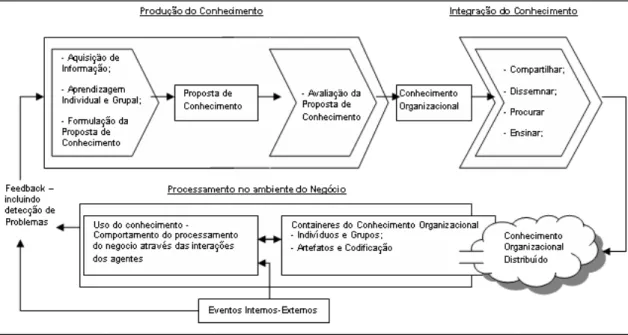 Figura 1 - Ciclo de Vida do Conhecimento, extraído e traduzido de McElroy, 2003, p. 75