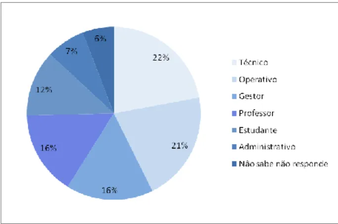 Figura 7. Distribuição dos participantes por grupos profissionais. 