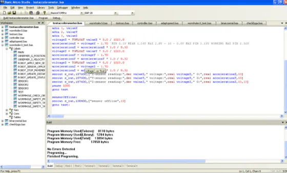 Figura 3.1: Ambiente de trabalho da aplicac¸˜ao Basic Micro Studio