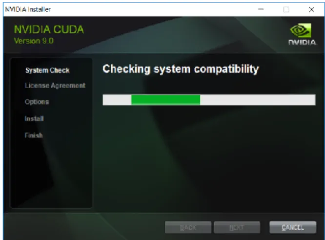 Figure 6.1 –  NVIDIA CUDA installer 