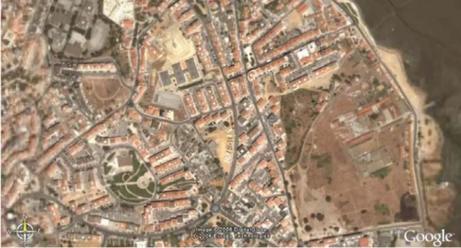 Figura 5.  Imagem de satélite da cidade da Amora. 