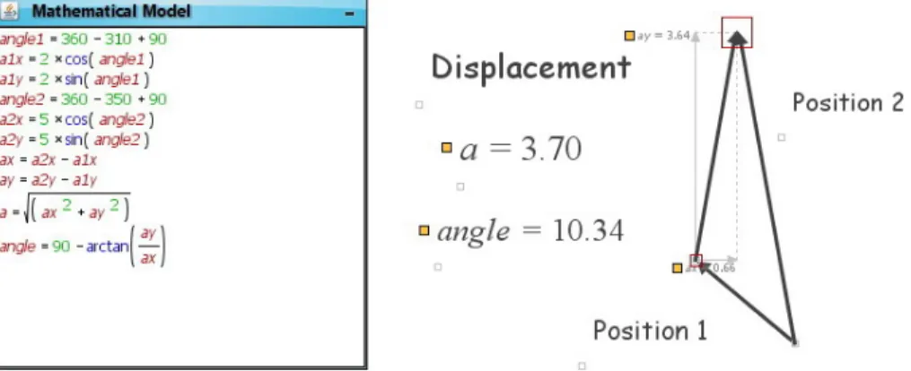 Figure 1: The plane model with the animation displaying the solution. The plane has travelled 3.7 km approximately in the direction 010.