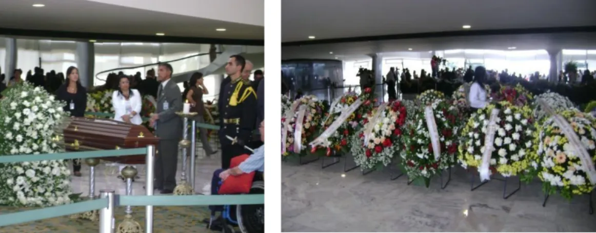 Figura 16 - Despedida de Niemeyer no Palácio do  Planalto antes de seu sepultamento. 