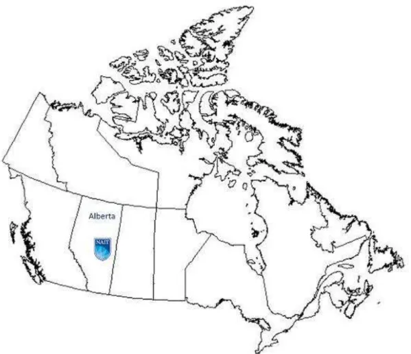 Figura 03  –  Mapa do Canadá  –  Província de Alberta 