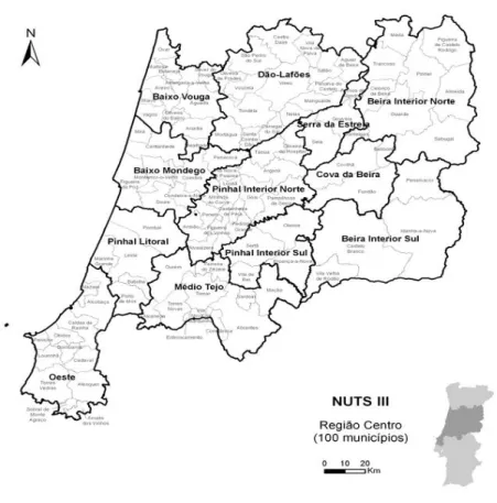 Figura 4: Mapa da região Centro 