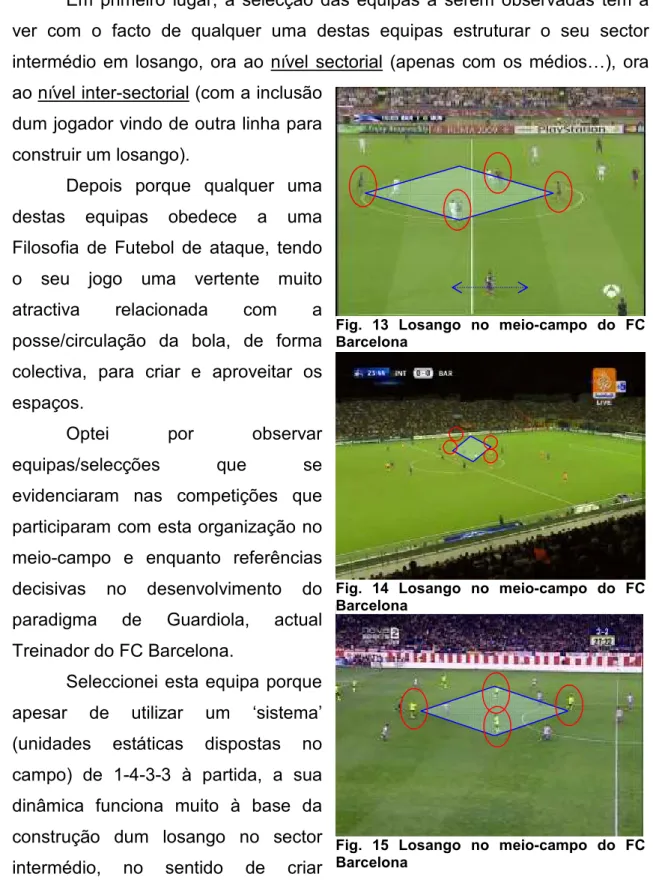 Fig.  13  Losango  no  meio-campo  do  FC  Barcelona 